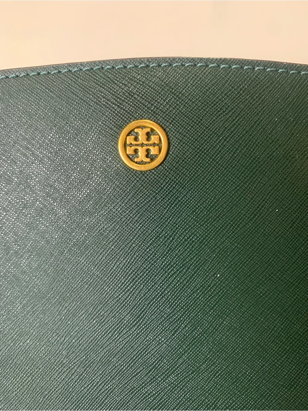 Tory Burch Robinson Tote Green Leather